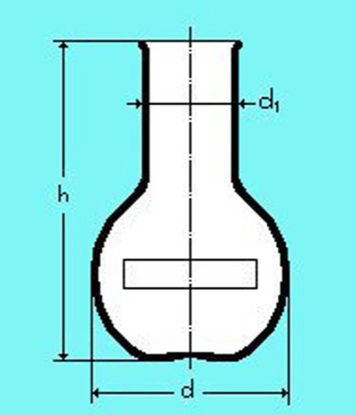 Ballon fond plat col large Simax 250ml le lot de 10