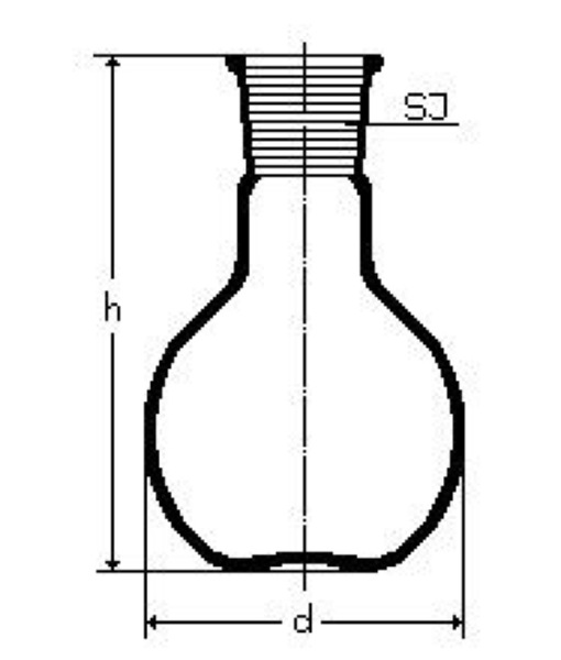 Ballon fond plat Simax 29/32 250mL le lot de 10