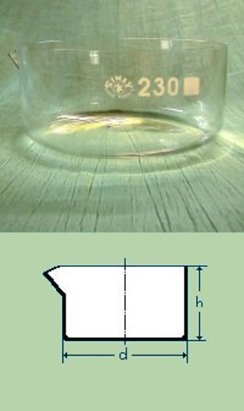 Cristallisoir à bec simax     40ml d. 60mm h. 35mm le lot de 10