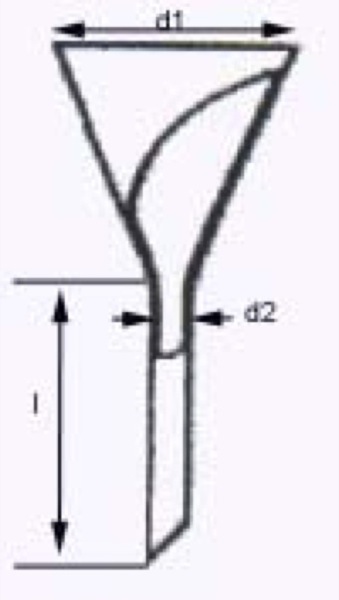 Entonnoir Boro 3.3 60° D.230mm cap.2500ml Le lot de 3