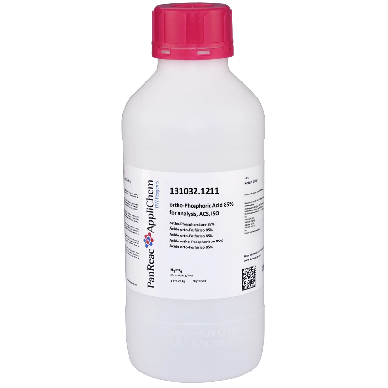 Acide ortho-Phosphorique 85% pour analyses, ACS, ISO - 1L