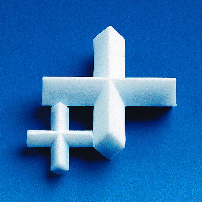 Barreau aimanté, PTFE, forme cruciforme, diamètre 10 mm, hauteur 5 mm ( X 10 )