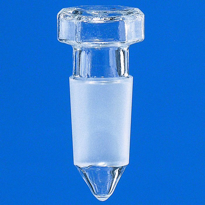 Bouchon à rodage, Boro 3.3, creux, six-pans, NS 7/16