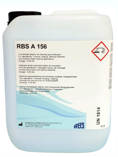 Détergent liquide alcalin sans NTA et ni EDTA pour machine à laver 5L - 2 x 10kg naturel ( ex RBSA156 )