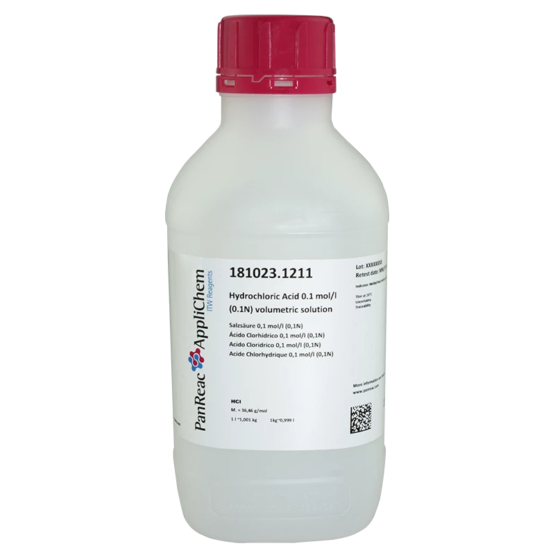 Acide Chlorhydrique 0,1 mol/l (0,1N) solution titrée - 1L