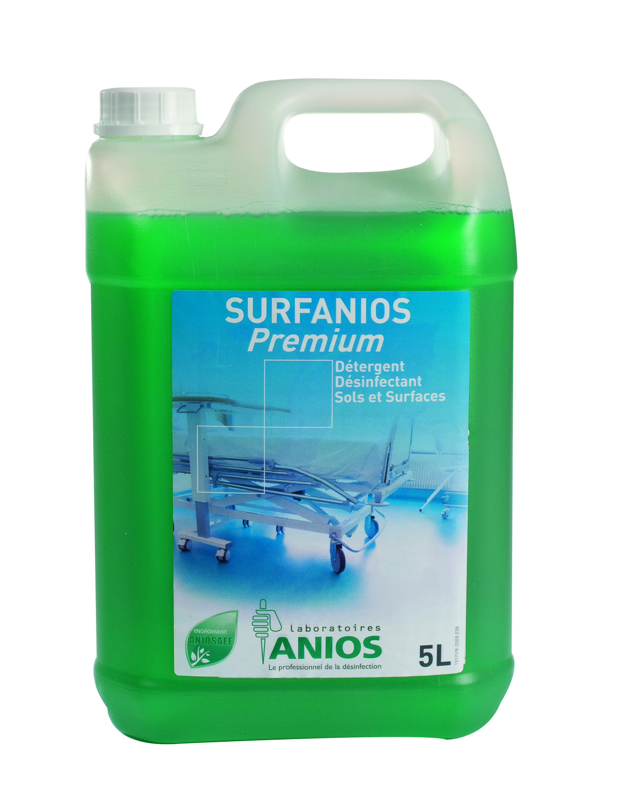 SURFANIOS PREMIUM en Bidons de 5 litres avec 2 pompes de 20 mL - 2 x 5 L