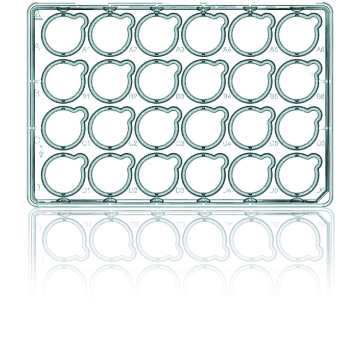 BRANDplates pour inserts 24 puits avec couvercle pureGrade™ S, emballage individuellement ( X 10 )