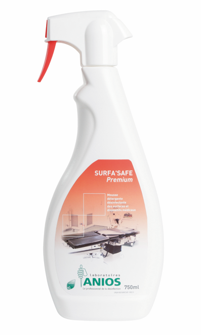 SURFA'SAFE PREMIUM - 12 Flacons de 750 ml mousse compacte 
(pulvérisateur blanc)