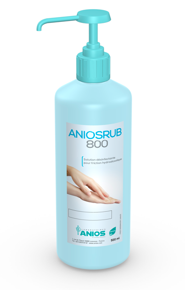 ANIOSRUB 800 - 12 Flacons de 500 ml pompes 3 ml vissées