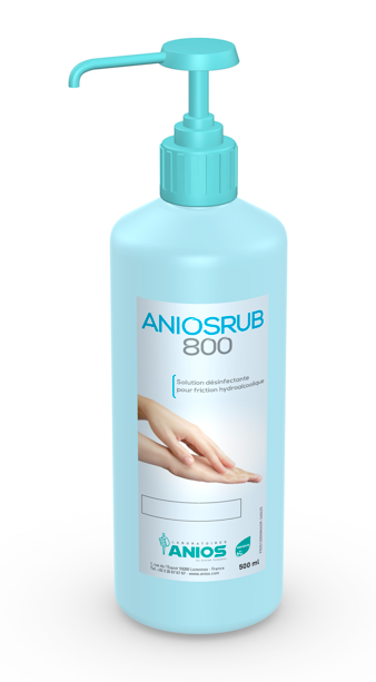 ANIOSRUB 800 - 12 Flacons de 1 L pompes 3 ml vissées