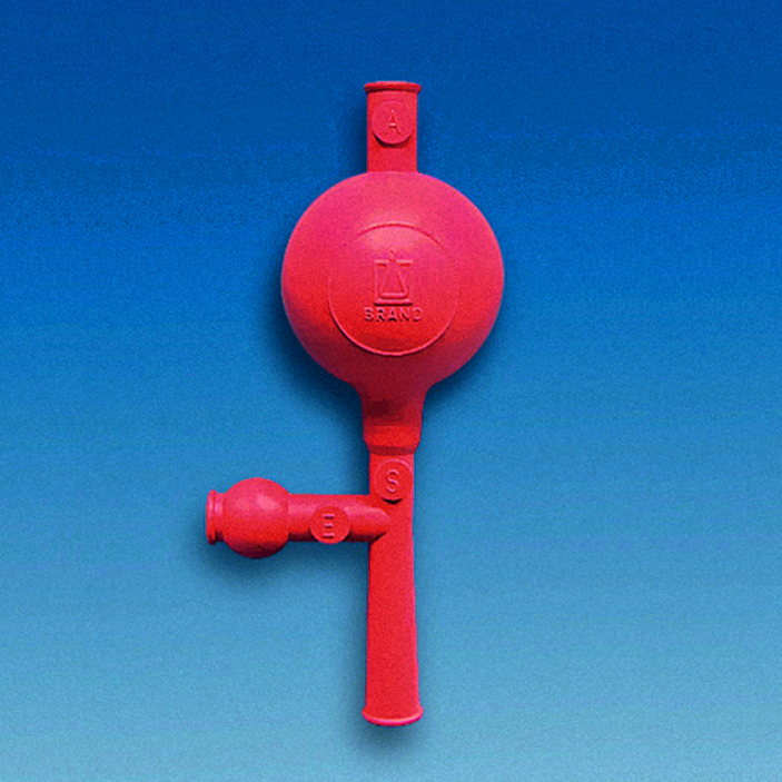 Poire pour pipetage, NR, avec 3 soupapes, modèle Universal