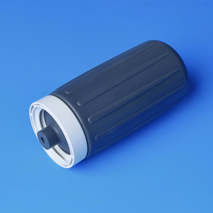 Soufflet d’aspiration, silicone, pour macro-adpirateur, avec bague filetée, PP, gris