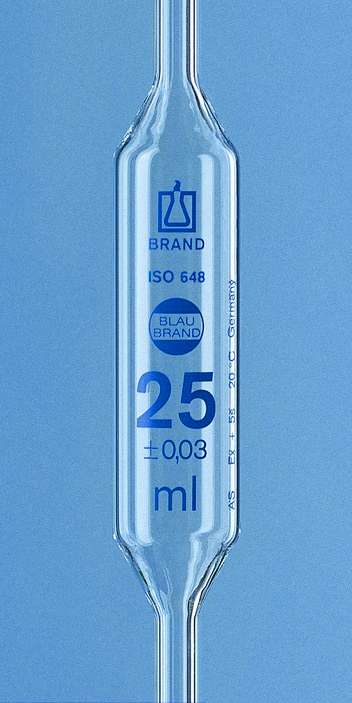 Pipette jaugée, BLAUBRAND®, classe AS, DE-M, 0,5 ml, 1 trait ( X 12 )