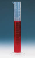 Eprouvette graduée, forme haute, 10:0,2 ml, PP, graduations gravées ( X 10 )