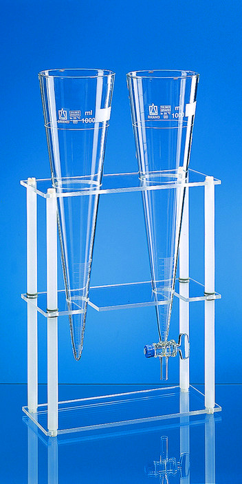 Support pour deux cônes de sédimentation Imhoff, matières plastiques, 300x130x315 mm