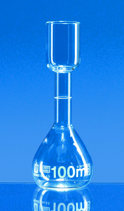Fiole jaugée, SILBERBRAND, classe B, Boro 3.3, 100 ml, pour analyse du sucre selon la loi de Kohlrausch ( X 2 )