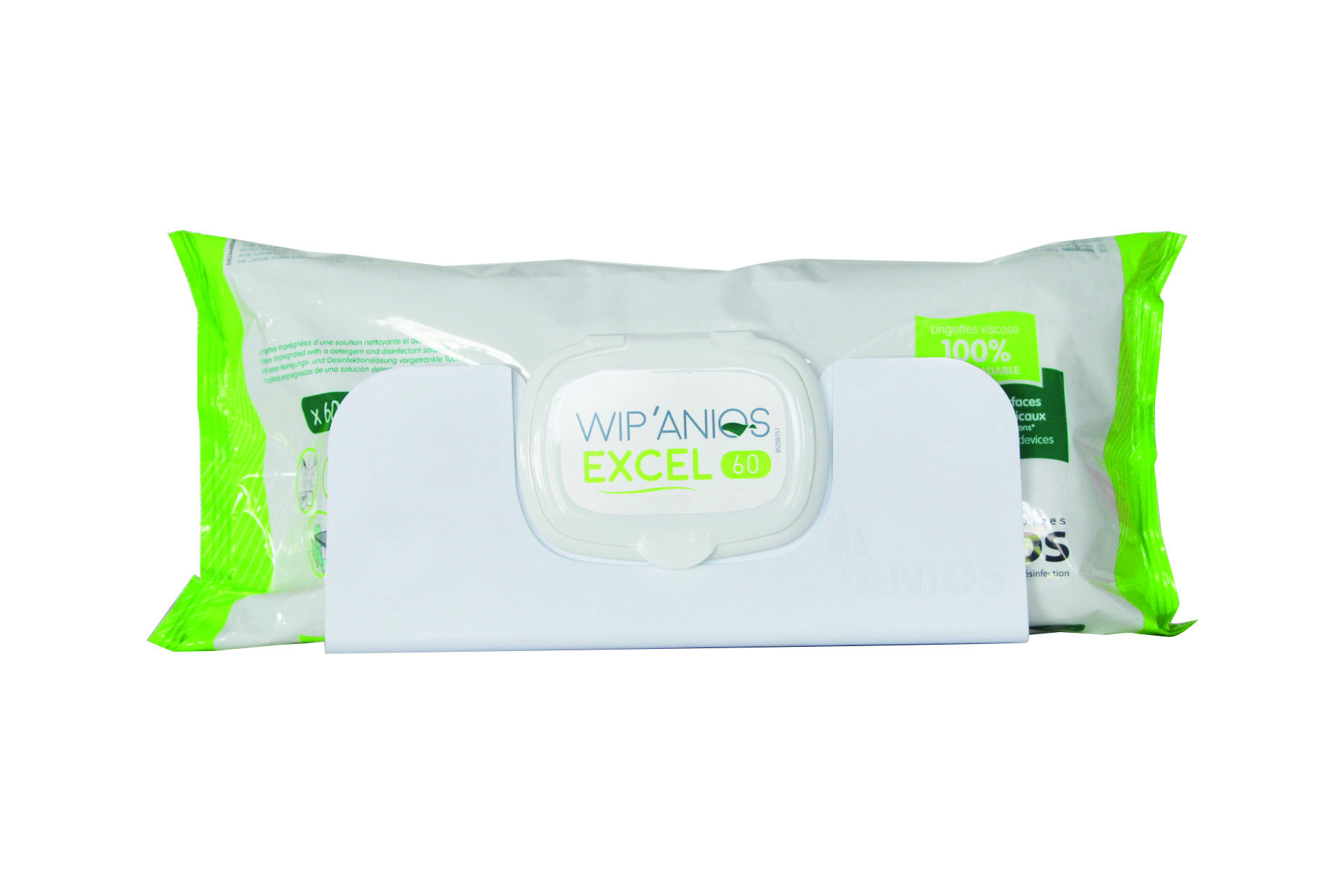 SUPPORT pour WIP ANIOS EXCEL - blanc et compatible avec les sachets de 50, 60 et 100 lingettes - Unitaire
