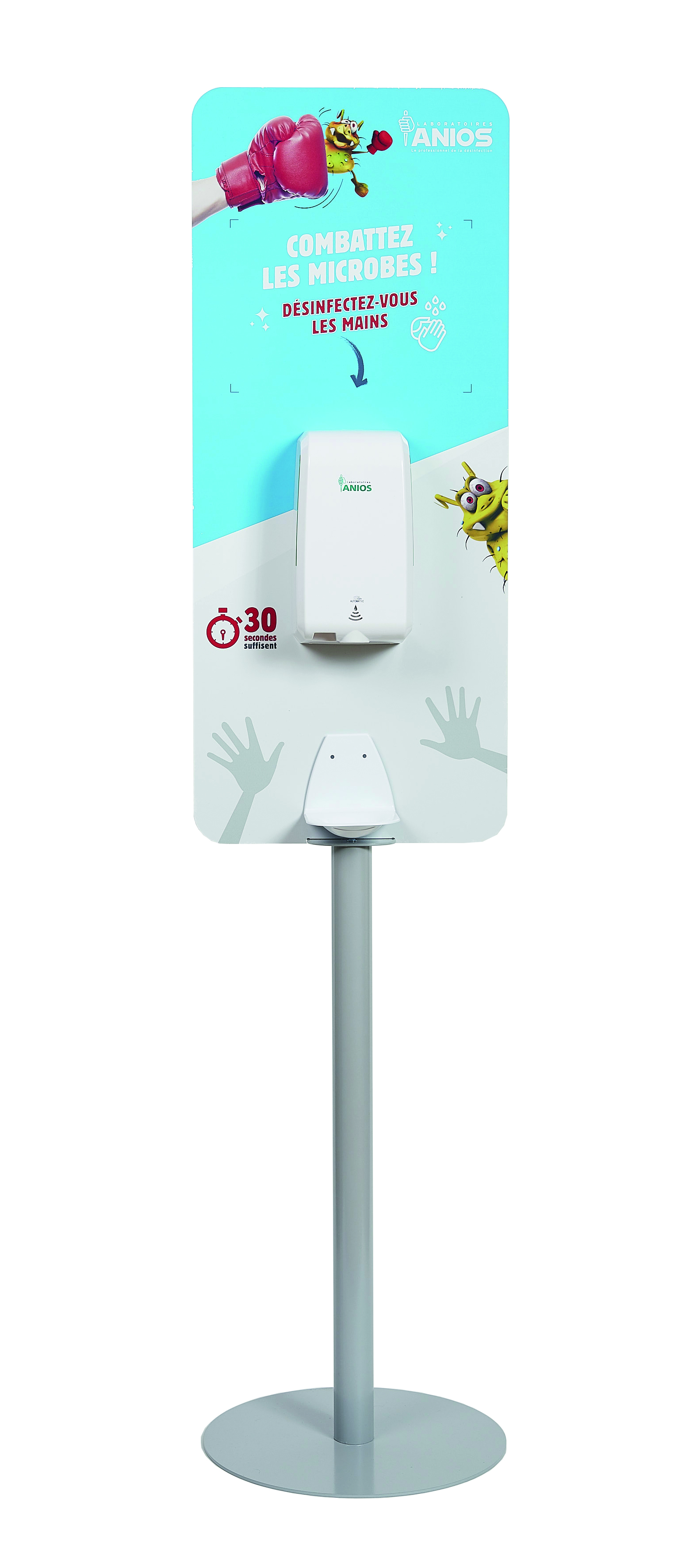 TOTEM GEL POLYVALENT livré avec support anti-gouttes et sans le distributeur électronique - Unitaire