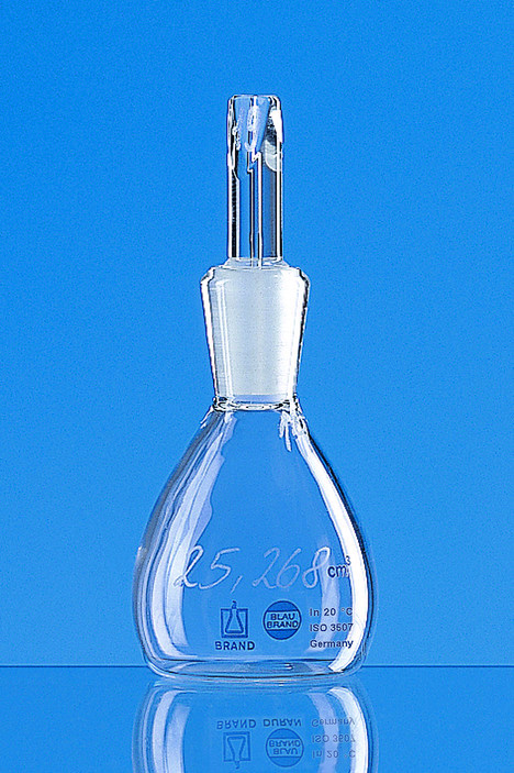 Pycnomètre selon Gay-Lussac, BLAUBRAND®, 5 ml, certificat individuel, calibré, verre borosilicaté 3.3