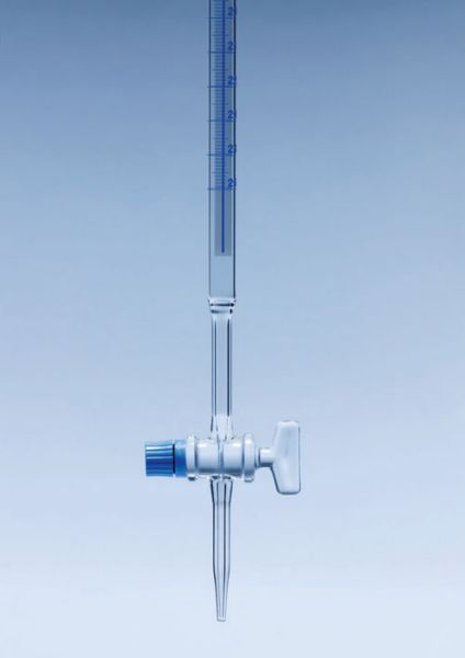 Burette robinet verre classe AS bande photophore 25mL échelon 0,05mL