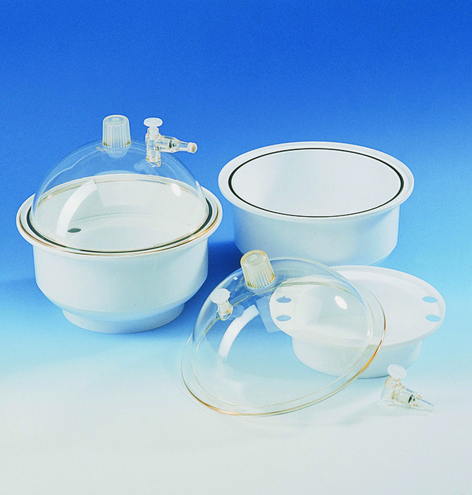 Dessicateur/partie supérieur PC, partie inférieur PP taille nominale 200 mm, bouchon d'aération