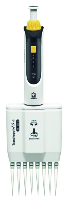 Transferpette® S -8, 20-200 µl, variable, M8-200, DE-M, CE-IVD