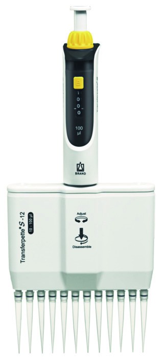 Transferpette® S -12, 10-100 µl, variable, M12-100, DE-M, CE-IVD