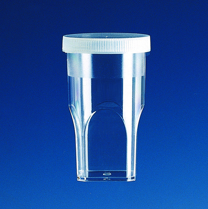 Godet, PS, avec couvercle, PE, pour compteur Coulter, 20 ml ( X 1000 )