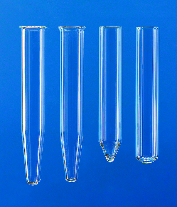 Tube de centrifugation, Boro 3.3, env. 15 ml, conique, bord perlé, sans grad., longueur 113 mm ( X 100 )