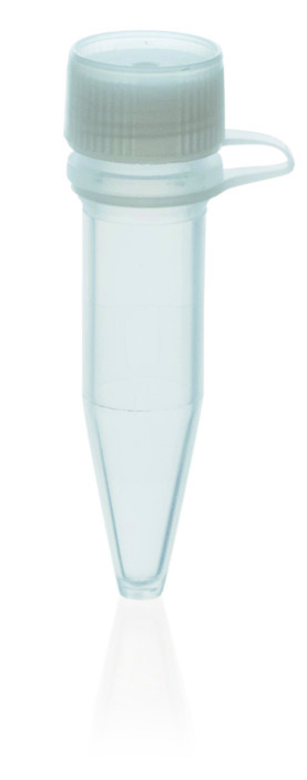 Microtube (PP) avec capuchon vissant (PE) attaché avec avec jupe, 1,5 ml, non-jupé, non gradué ( X 1000 )
