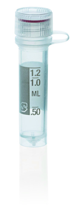 Microtube (PP) avec capuchon vissant (PP) attaché avec joint de silicone, 2 ml, jupé, gradué ( X 1000 )