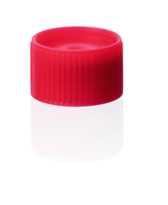 Capuchon vissant (PP) pour micro tubes pour capuchon vissant, rouge ( X 1000 )