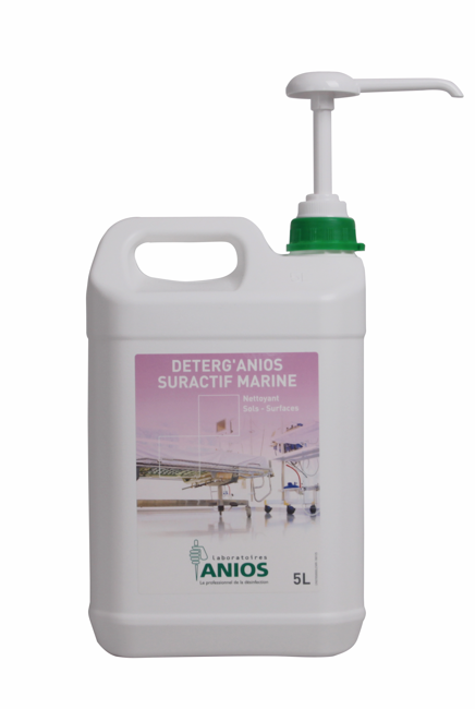 DETERG'ANIOS SURACTIF MARINE (Détergent) - Bidons de 5 L avec 1 pompe de 20 ml - 4 x 5 L