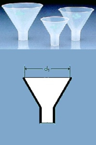 Entonnoir p/poudre PP Øpavillon120 mm Øtige: 30mm Ltige:28mm - jusqu'à rupture de stock