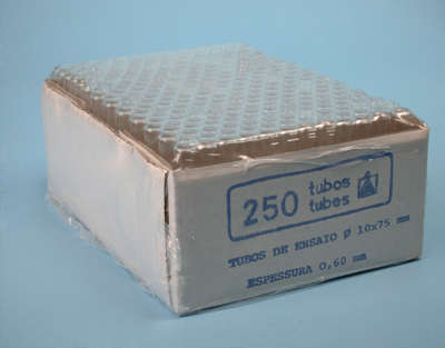 Tube à essais, 10x75 mm, b/250 UNITE