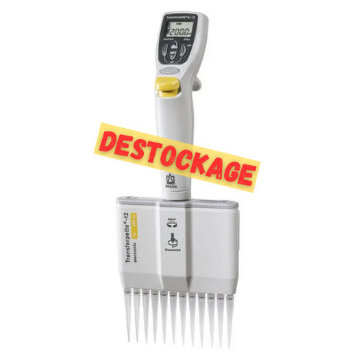 DESTOCKAGE :  - GARANTIE 6 MOIS - Transferpette® -12 electronic, DE-M, 10-200 µl, adaptateur CA Europe (100-240 V / 50-60 Hz)
