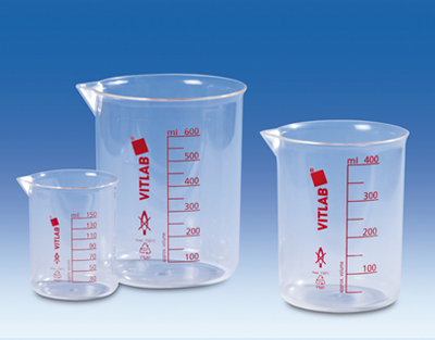 Bécher PMP gradué rouge 10ML Le lot de 12