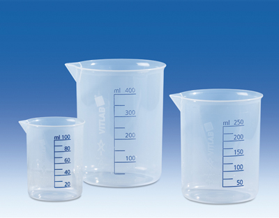 Bécher PP gradué bleu 10ML Le lot de 12