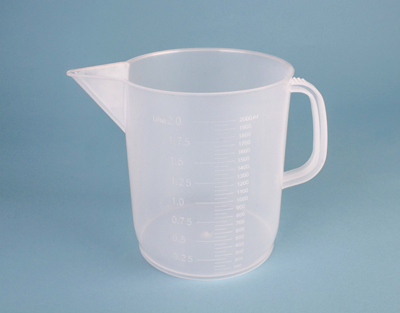 Carafe graduée forme basse PP, 2000 mL Le lot de 6