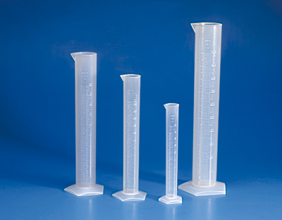 Éprouvette graduée forme haute PP, 10 ml Le lot de 50