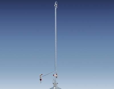 Burette de Pellet AS verre blanc rob.PTFE rob.interm. verre 10ml 1/10 Le lot de 1