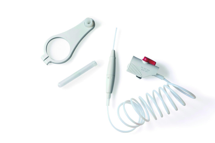 Tuyau de refoulement flexible avec vanne recirculation pour Dispensette® S / S Organic /  S Trace Analysis, 1, 2, 5 et 10 ml, PTFE, 80 cm