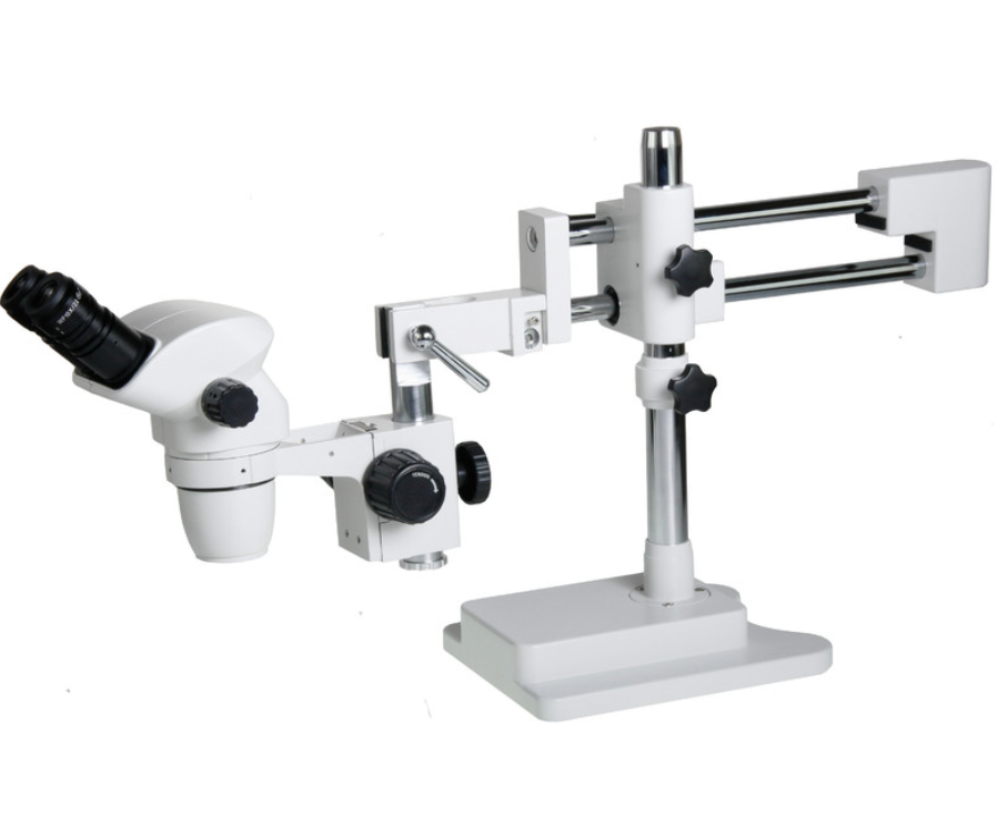 Microscope stéréoscopique, Loupe binoculaire NexiusZoom ESD 6,7–45x, statif double bras, sans éclairage