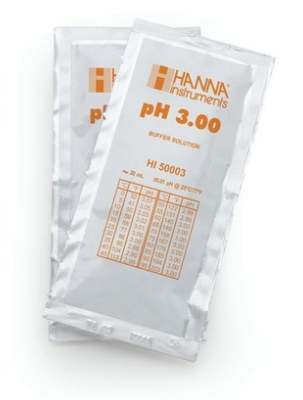 Solution tampon pH 3,00, ±0,01 pH, certificat d'analyse, 25 sachets de 20 mL