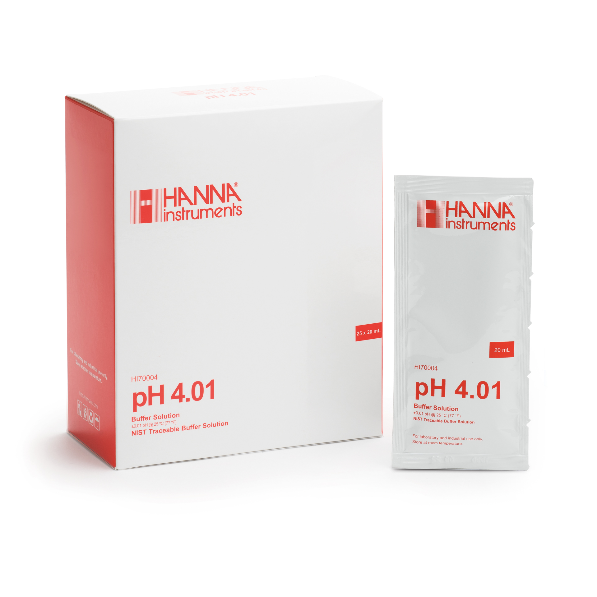 Solution tampon pH 4,01, sachet de 20 mL ( X 25 )