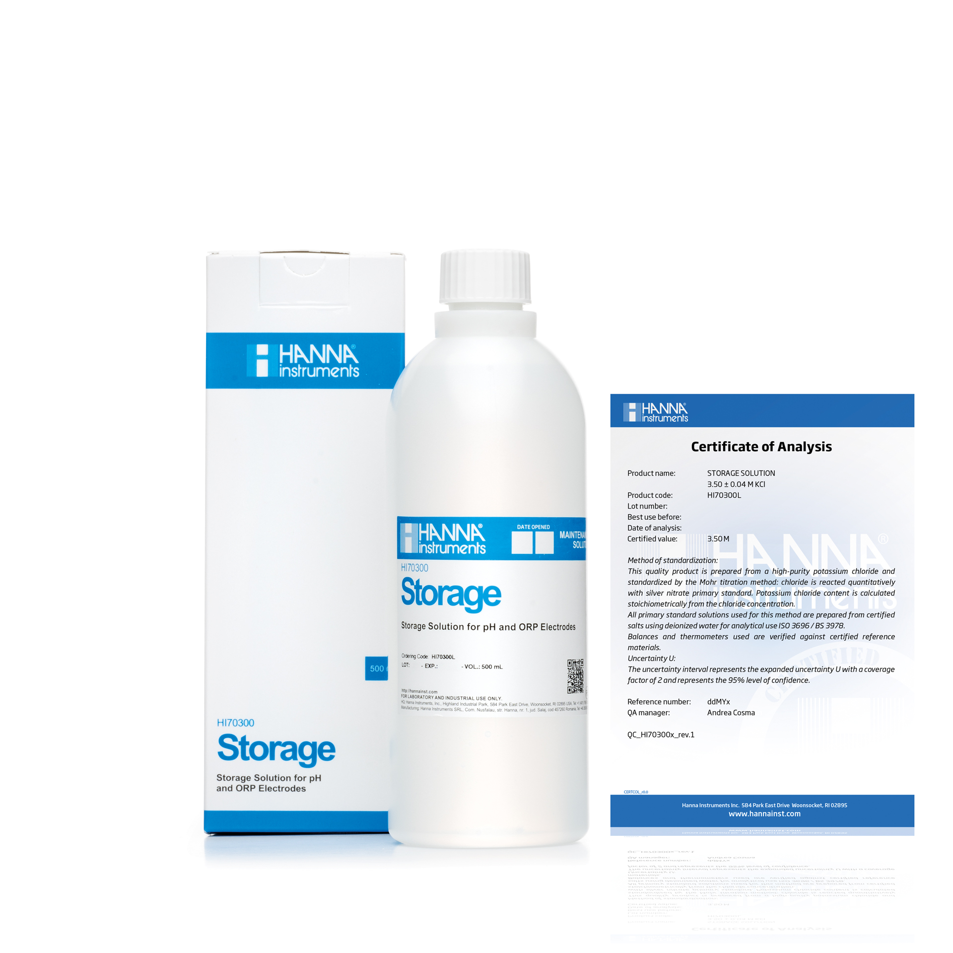 Solution de conservation pour électrodes, bouteille 500 mL (ex 69001263)