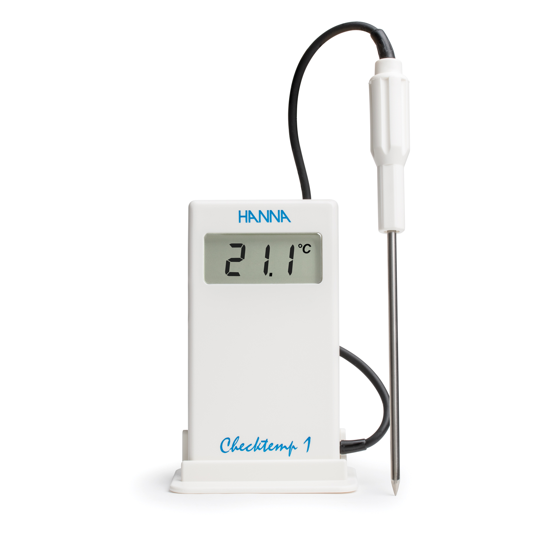 Checktemp 1 - Thermomètre de précision ±0,2 °C avec sonde de pénétration déportée, câble 1 m en silicone, étanche IP65, livré avec les piles