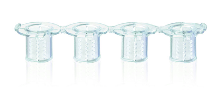Bandes d’inserts 13 mm pour BRANDplates® 24/6 puits, IOS, membrane PC 0,4 µm, 4 inserts/bande ( X 12 )