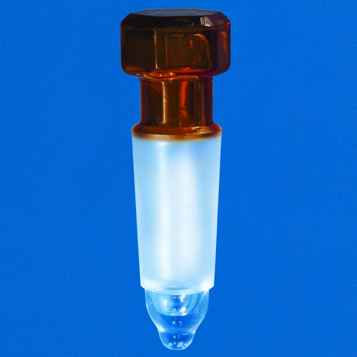 Bouchon rodage mâle, brun, Boro 3.3, NS 10/19, meulé