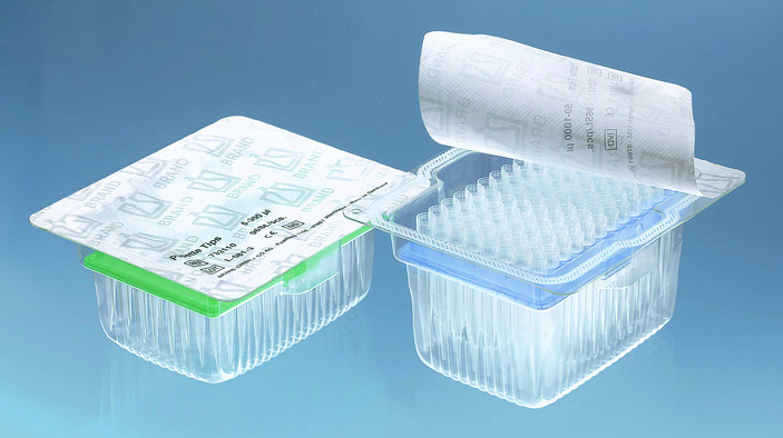 Pointes de pipette robotique, TipRack, PP, 1-50 µl, BIO-CERT® CERTIFIED QUALITY ( X 960)